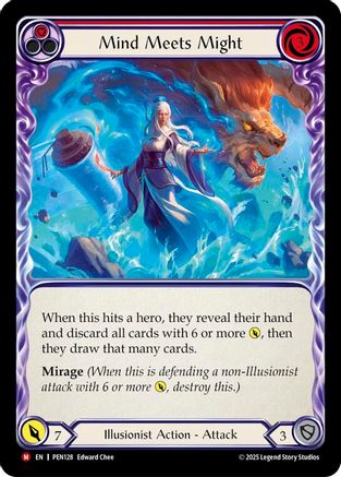 Mind Meets Might (Red) (PEN128) - Compendium of Rathe Rainbow Foil