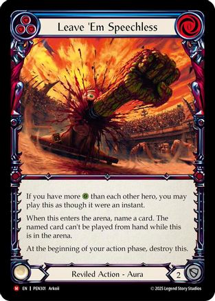 Leave Em Speechless (Blue) (PEN301) - Compendium of Rathe Rainbow Foil