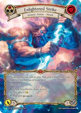 Enlightened Strike (Red) (Extended Art) (ANQ000) (ANQ000) - Compendium of Rathe - Antiquity Pack Cold Foil