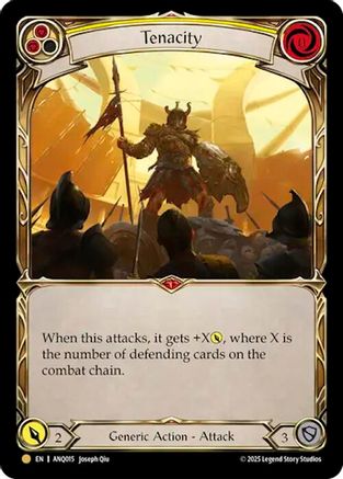 Tenacity (Yellow) (ANQ015) (ANQ015) - Compendium of Rathe - Antiquity Pack Cold Foil