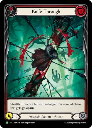 Knife Through (Red) (GEM113) - GEM Pack 4 Rainbow Foil