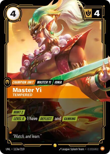 Master Yi Tempered Alternate Art