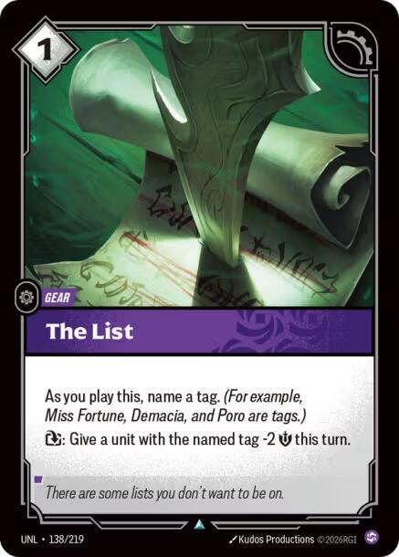 The List Rainbow Foil