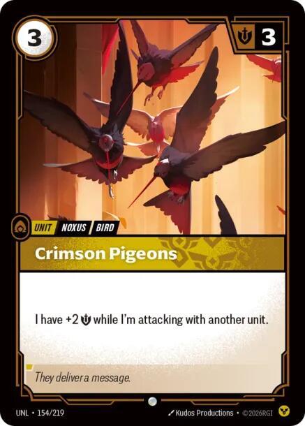 Crimson Pigeons Rainbow Foil