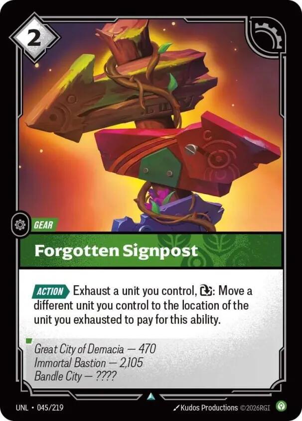 Forgotten Signpost Rainbow Foil