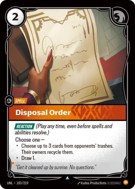 Disposal Order Rainbow Foil