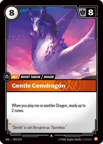 Gentle Gemdragon Rainbow Foil
