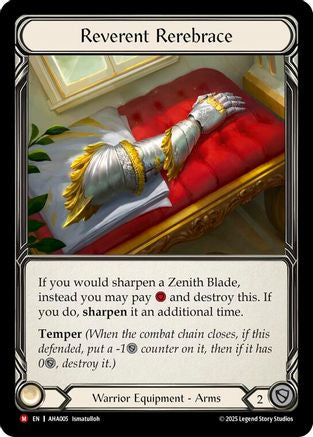 Reverent Rerebrace (AHA005) - Armory Deck Origins: Hala Rainbow Foil