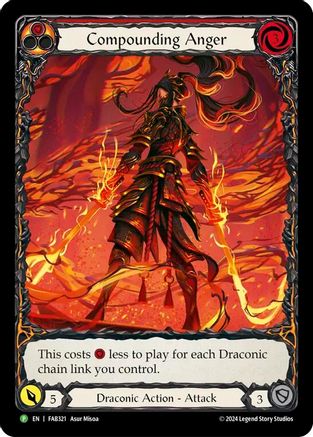 Compounding Anger - FAB321 (FAB321) - Flesh and Blood: Promo Cards Rainbow Foil