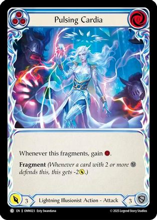 Pulsing Cardia (Blue) (OMN023) - Omens of the Third Age Rainbow Foil