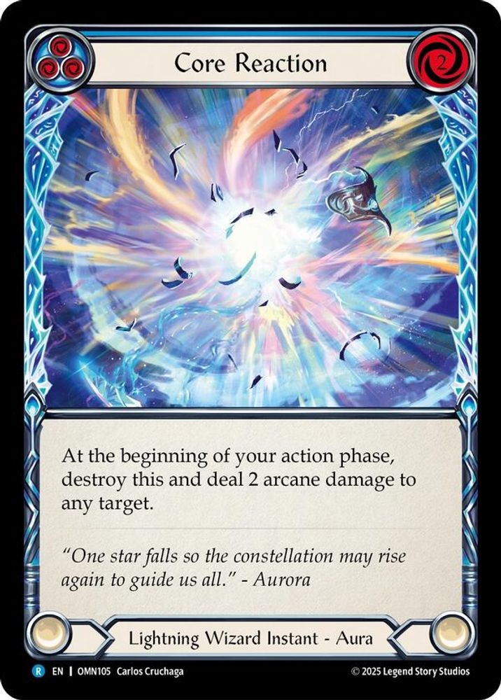 Core Reaction (Blue) (OMN105)  Rainbow Foil