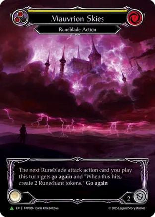 Mauvrion Skies (Yellow) (Marvel) - TNP026 (TNP026) - Flesh and Blood: Promo Cards Rainbow Foil