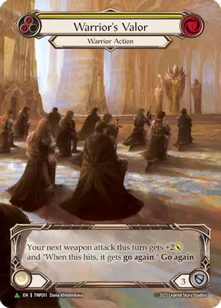 Warrior's Valor (Yellow) (Marvel) - TNP011 (TNP011) - Flesh and Blood: Promo Cards Rainbow Foil