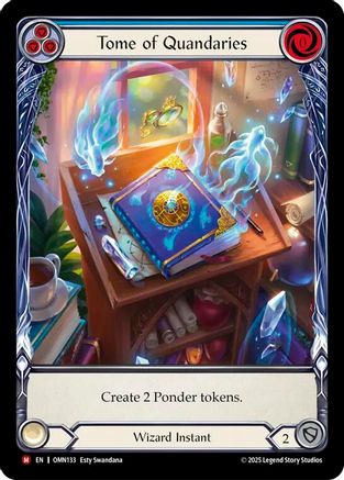 Tome of Quandaries (Blue) (Extended Art) (OMN133) - Omens of the Third Age Cold Foil