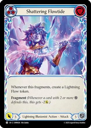 Shattering Flowtide (Blue) (OMN026) - Omens of the Third Age Rainbow Foil