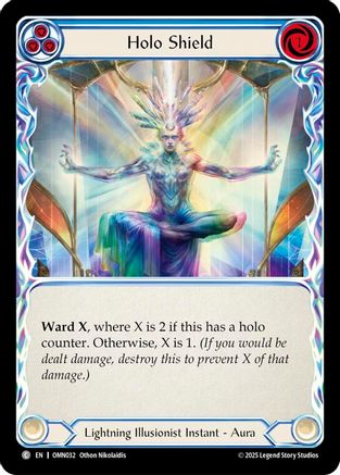 Holo Shield (Blue) (OMN032) - Omens of the Third Age Rainbow Foil
