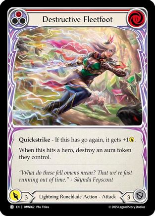 Destructive Fleetfoot (Red) (OMN062) - Omens of the Third Age Rainbow Foil