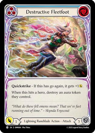 Destructive Fleetfoot (Blue) (OMN064) - Omens of the Third Age