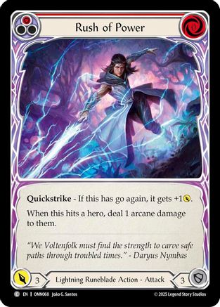 Rush Of Power (Red) (OMN068) - Omens of the Third Age Rainbow Foil