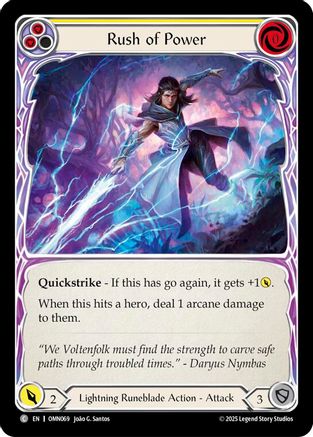 Rush Of Power (Yellow) (OMN069) - Omens of the Third Age