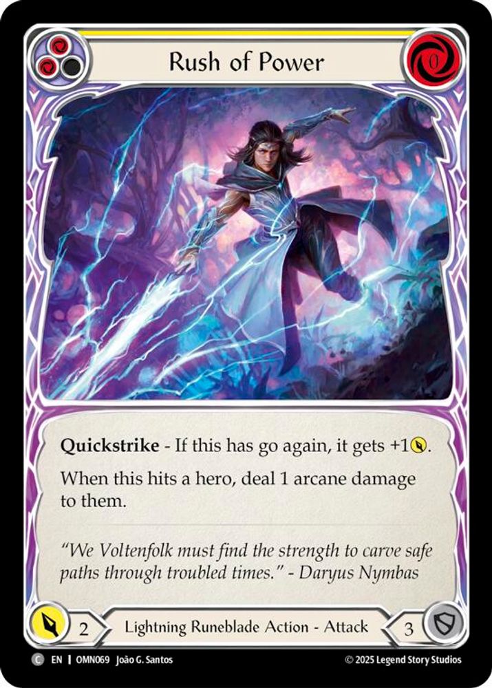 Rush Of Power (Yellow) (OMN069)  Rainbow Foil