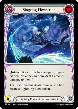 Singeing Flowstride (Blue) (OMN073) - Omens of the Third Age