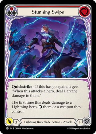 Stunning Swipe (Red) (OMN074) - Omens of the Third Age Rainbow Foil