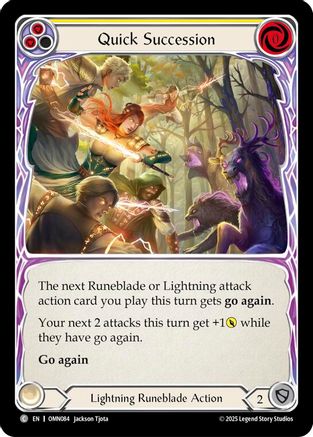 Quick Succession (Yellow) (OMN084) - Omens of the Third Age