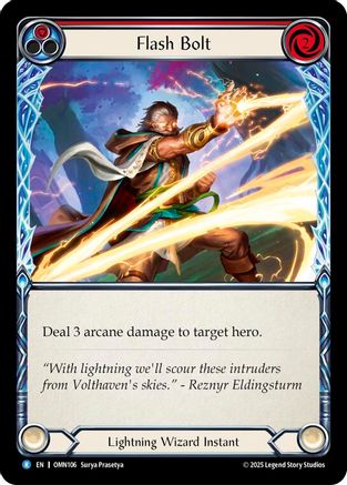 Flash Bolt (Red) (OMN106) - Omens of the Third Age Rainbow Foil