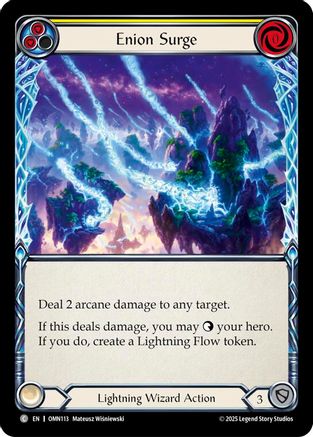 Enion Surge (Yellow) (OMN113) - Omens of the Third Age Rainbow Foil