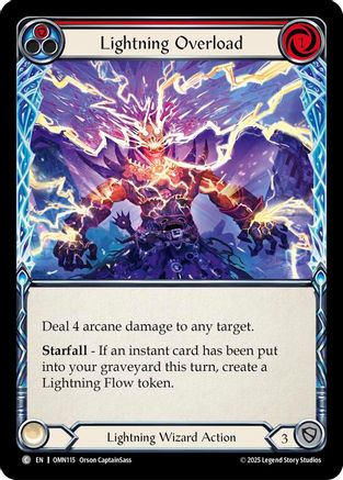 Lightning Overload (Red) (OMN115) - Omens of the Third Age Rainbow Foil