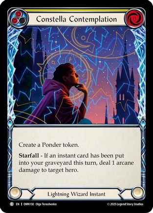 Constella Contemplation (Yellow) (OMN130) - Omens of the Third Age Rainbow Foil