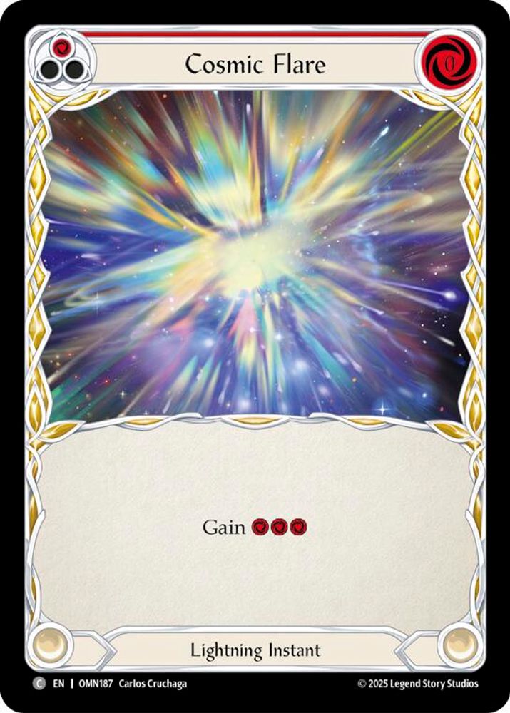 Cosmic Flare (Red) (OMN187)  Rainbow Foil