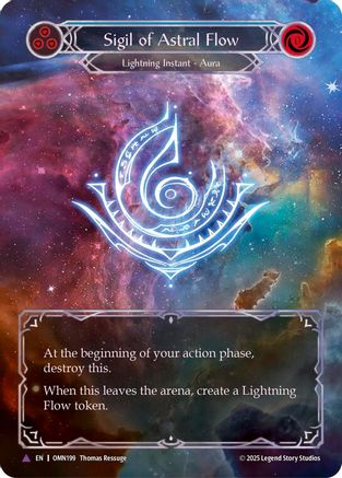 Sigil Of Astral Flow (Blue) (Marvel) (OMN199) - Omens of the Third Age Cold Foil