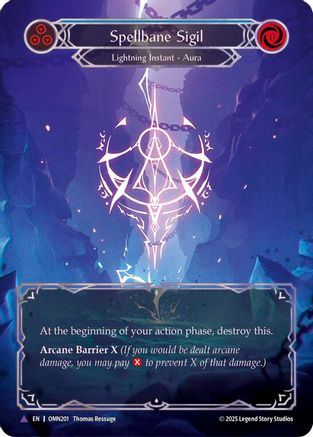 Spellbane Sigil (Blue) (Marvel) (OMN201) - Omens of the Third Age Cold Foil