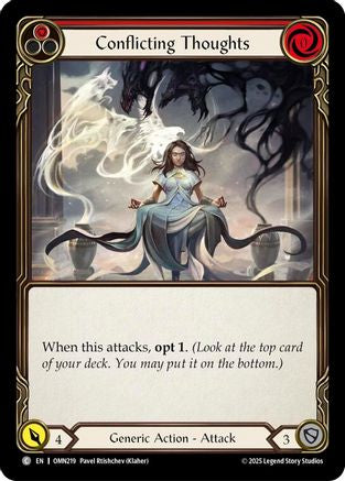 Conflicting Thoughts (Red) (OMN219) - Omens of the Third Age Rainbow Foil