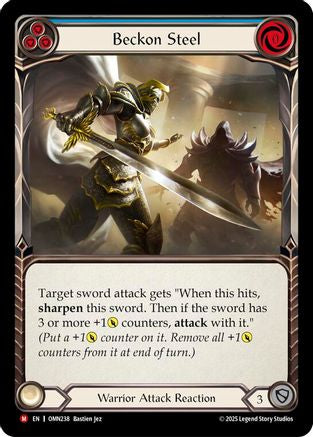 Beckon Steel (Blue) (OMN238) - Omens of the Third Age Rainbow Foil