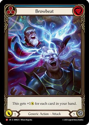 Browbeat (Blue) (Extended Art) (OMN213) - Omens of the Third Age Cold Foil