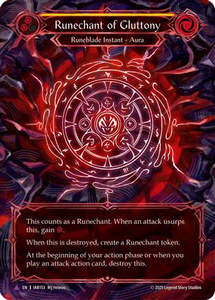 Runechant of Gluttony (Yellow)(Marvel) (IAR153-MV) - Omens of the Third Age Cold Foil