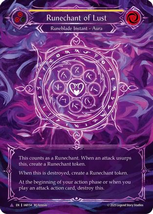 Runechant of Lust (Yellow)(Marvel) (IAR154-MV) - Omens of the Third Age Cold Foil