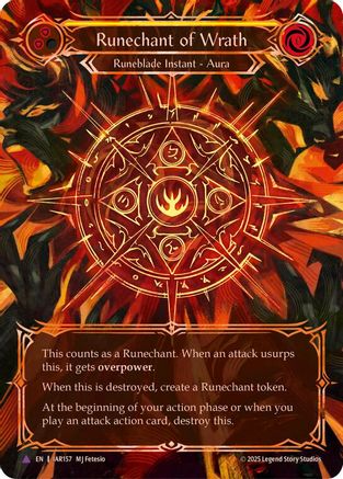 Runechant of Wrath (Yellow)(Marvel) (IAR157-MV) - Omens of the Third Age Cold Foil
