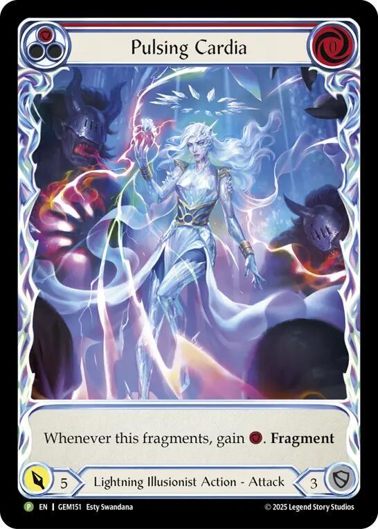 Pulsing Cardia (Red) Rainbow Foil Promo