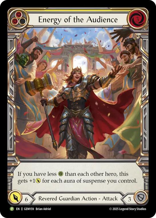 Energy of the Audience (Yellow) Rainbow Foil Promo