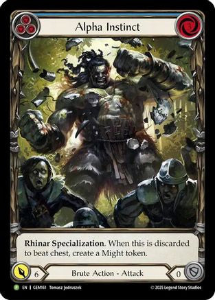 Alpha Instinct (Blue) (GEM161) - Gem Pack 5 Rainbow Foil