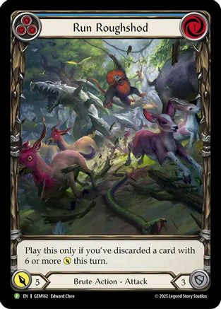 Run Roughshod (Blue) (GEM162) - Gem Pack 5 Rainbow Foil