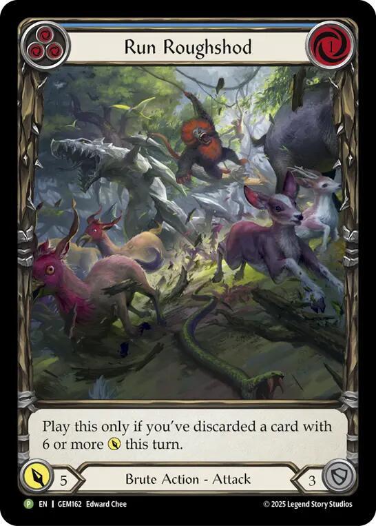 Run Roughshod (Blue) Rainbow Foil Promo