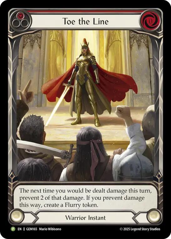 Toe the Line (Red) Rainbow Foil Promo