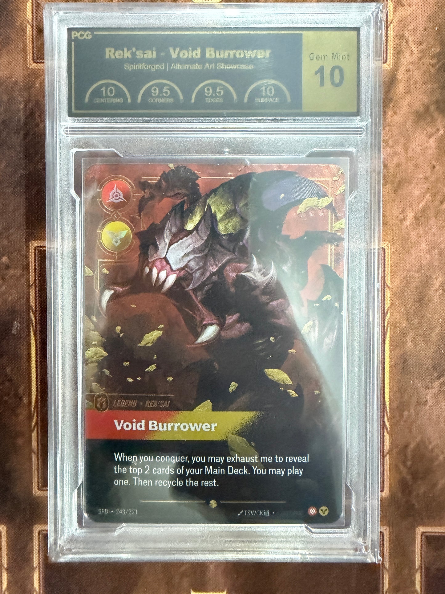Rek'sai Void Burrower Overnumbered Graded Gem Mint 10