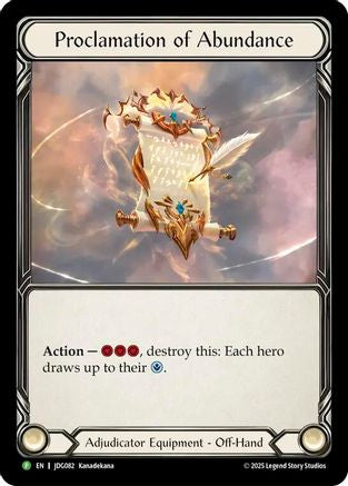 Proclamation of Abundance - JDG082 (JDG010) - Flesh and Blood: Promo Cards