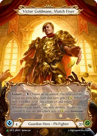 Victor Goldmane, Match Fixer (Marvel) - JDG071 (JDG071) - Flesh and Blood: Promo Cards Cold Foil